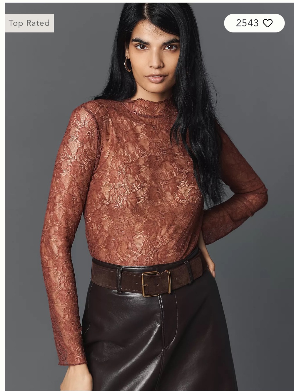 Free people lace turtleneck - medium nwot